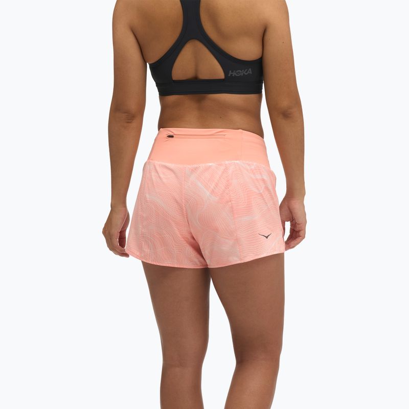 Dámské běžecké šortky HOKA Glide Short 3.5" CLF PRT sunstone print 3