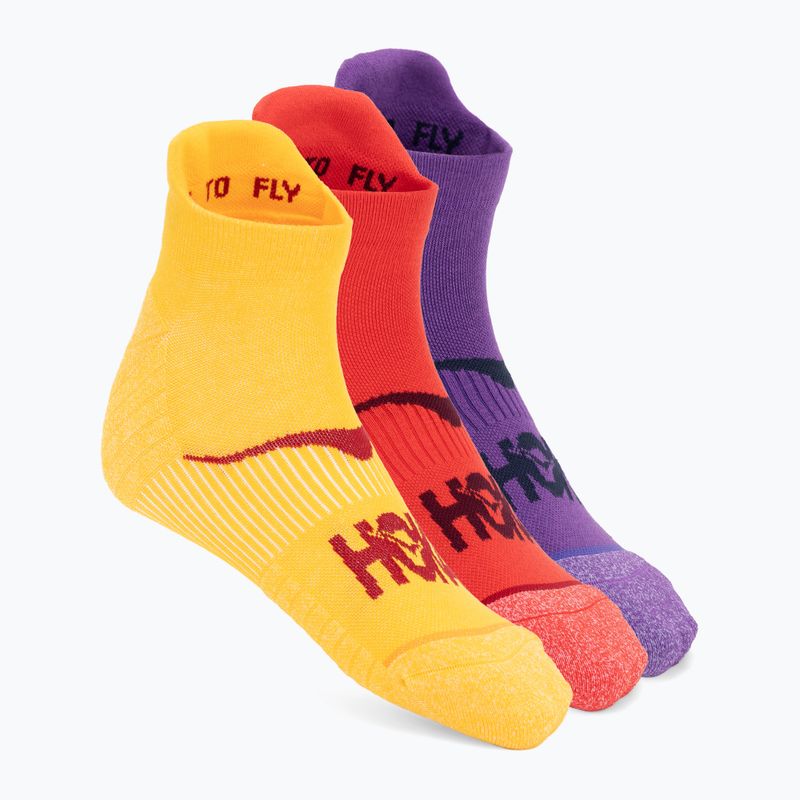 Ponožky HOKA No-Show Run Sock 3-pack egg yolk/cerise/virtual violet