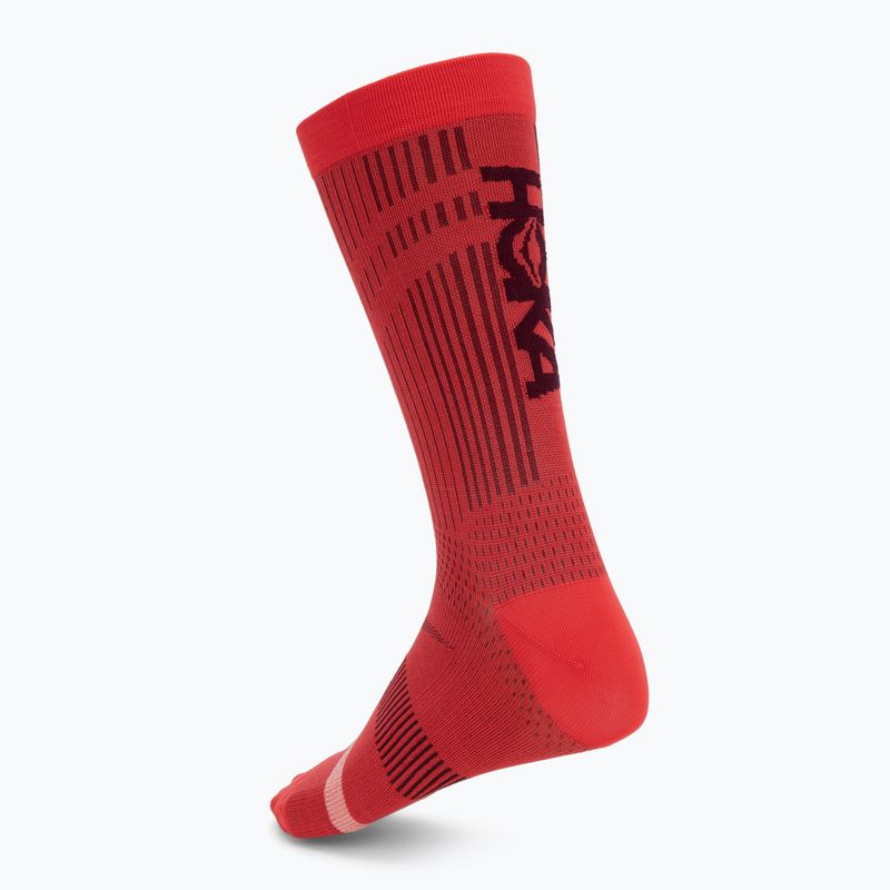 Ponožky Hoka Trail Race Crew Sock cerise 2