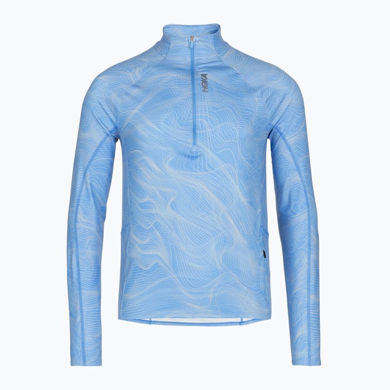 Pánská běžecká mikina HOKA Skyform Half Zip CLF PRT mineral blue