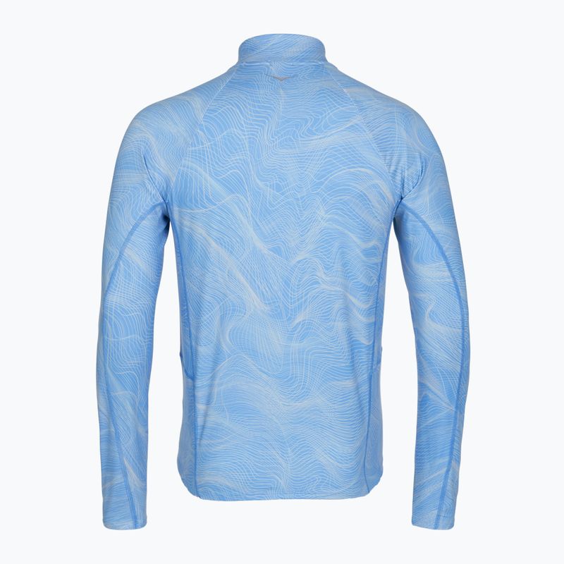 Pánská běžecká mikina HOKA Skyform Half Zip CLF PRT mineral blue 2