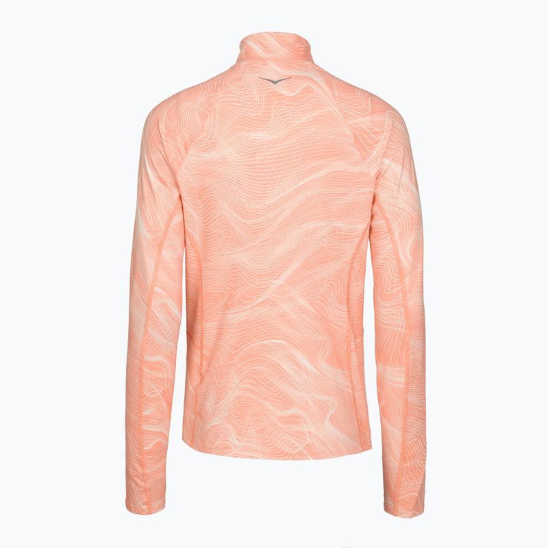 Dámská běžecká mikina HOKA Skyform Half Zip CLF PRT sunstone print 2