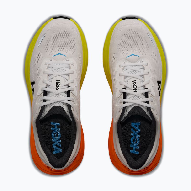 Pánské běžecké boty HOKA Bondi 9 Wide white/neon tangerine 5