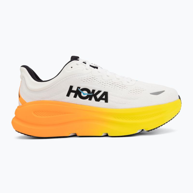 Pánské běžecké boty HOKA Bondi 9 Wide white/neon tangerine 2