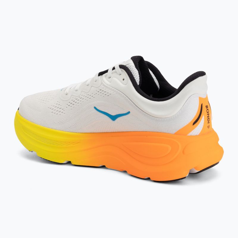 Pánské běžecké boty HOKA Bondi 9 Wide white/neon tangerine 3