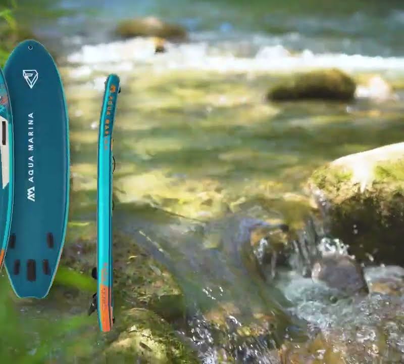 Prkno SUP Aqua Marina Rapid - iSUP na bílou vodu, 2,89 m/15 cm, s říčním vodítkem modré BT-22RP 19