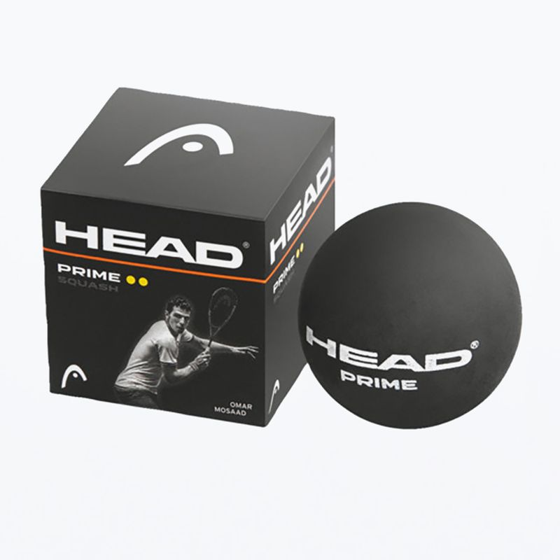 HEAD sq Prime Squashový míč 1ks černý 287306