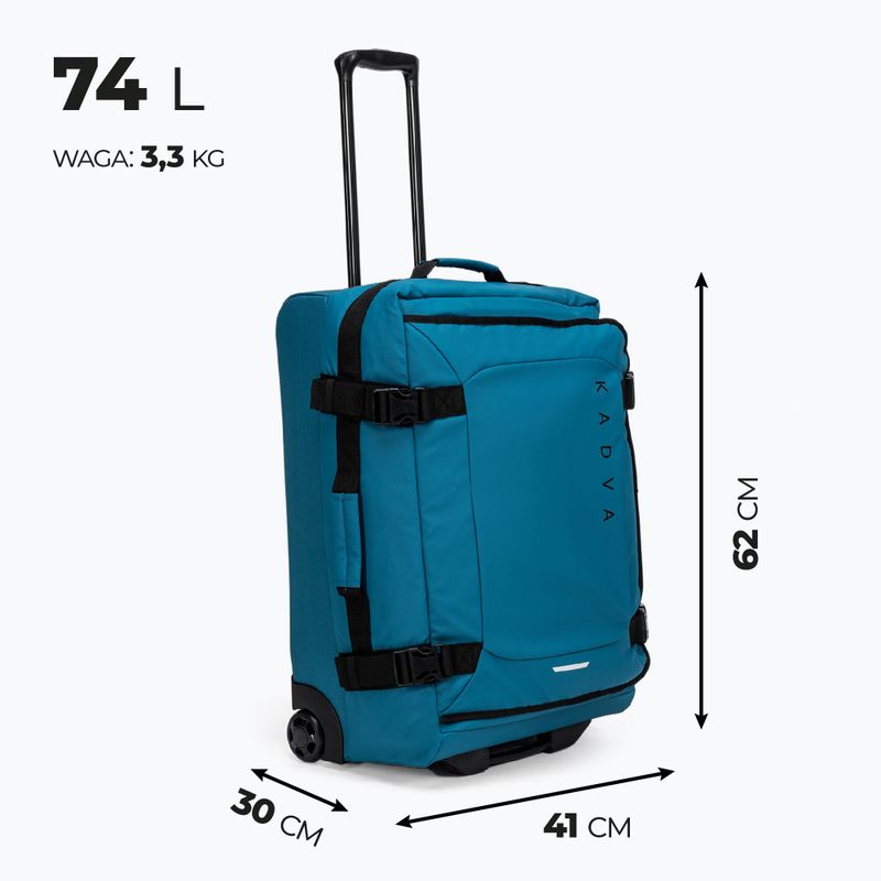 Střední cestovní kufr KADVA Lazio 74 l modrý 3