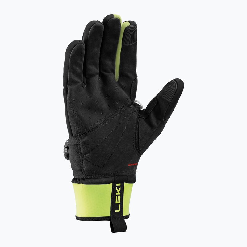 Lyžařské rukavice LEKI PRC Boa Shark black/neon yellow 3