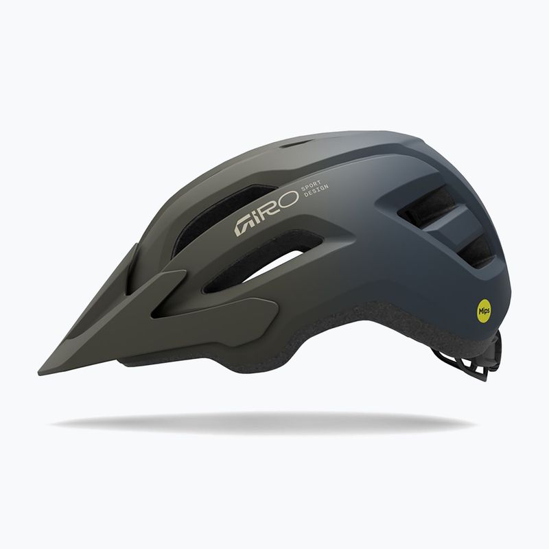 Dětská cyklistická helma Giro Fixture II MIPS matte dark sage/sapphire fade 2