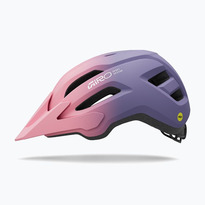 Dětská cyklistická helma Giro Fixture II MIPS matte light pink/purple fade 2