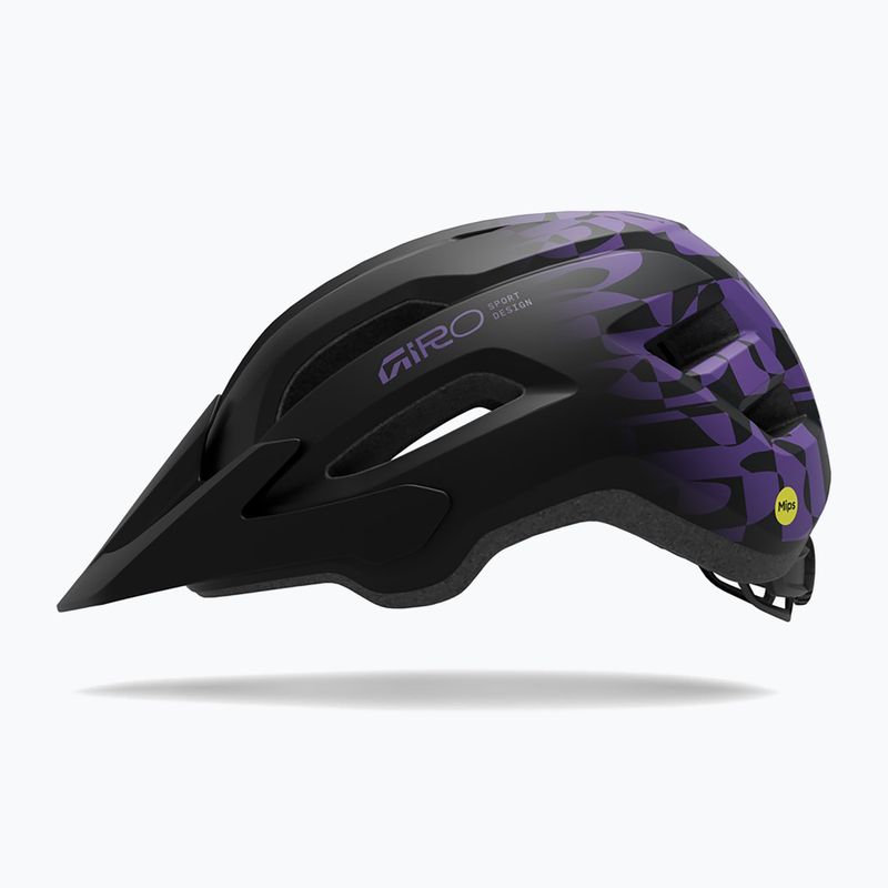 Cyklistická helma Giro Fixture II MIPS matte black/purple rush 2