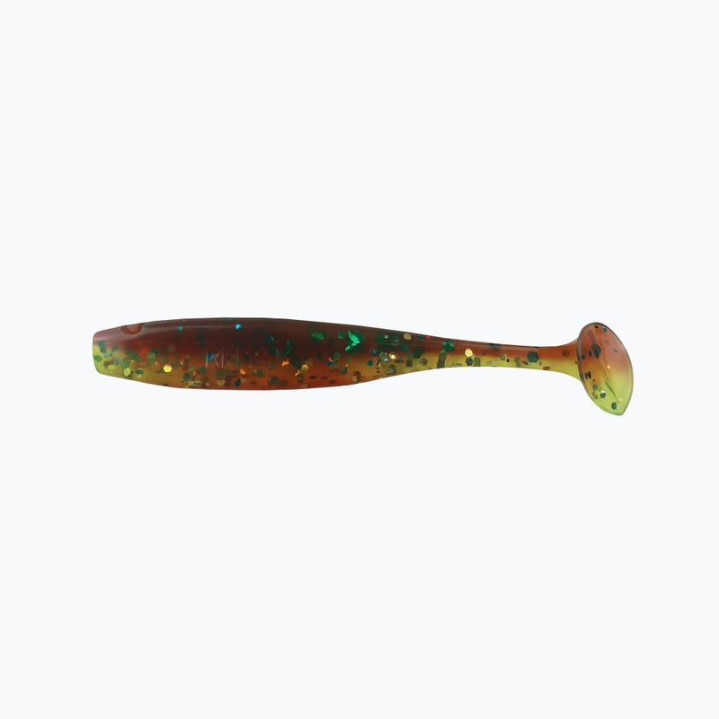 Relax Bass 2.5 Laminovaná gumová nástraha 4 ks. Chartreuse-Silver Glitter BAS25