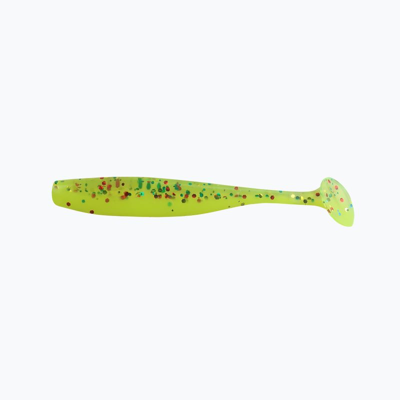 Relax Bass 2.5 Laminovaná měkká návnada 4 ks. Chartreuse-Multi Glitter / Silk BAS25
