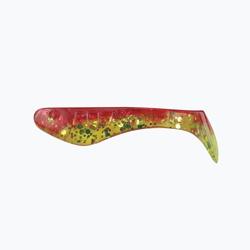 Měkká návnada Relax Hoof 1 Standard 8 ks. Červená / Chartreuse-Gold Glitter BLS1-S