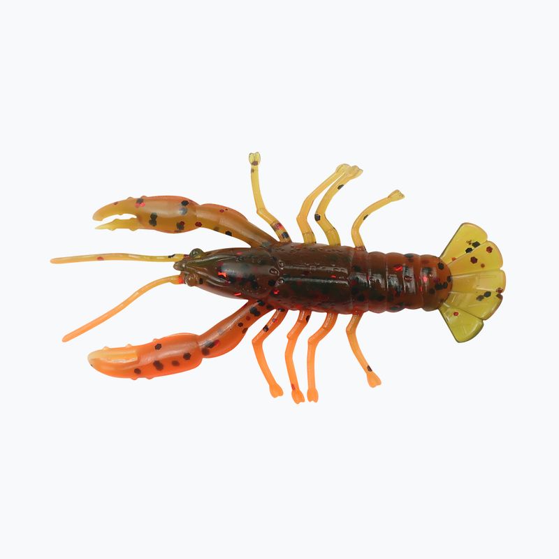Relax Crawfish 2 Laminovaná měkká návnada 4 ks. Červený meloun, černé třpytky / oranžová CRF2