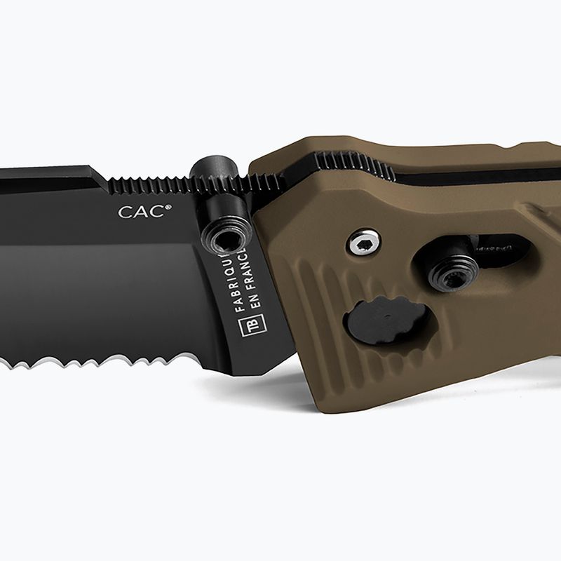Cestovní nůž TB Outdoor CAC Serration PA6 GF khaki 2