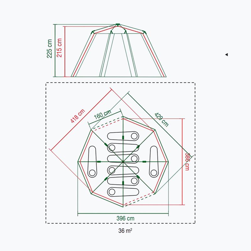 Coleman Octagon 8 Nový kempinkový stan pro 8 osob šedý 2176828 7