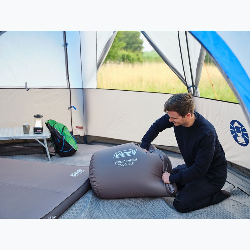 Samonafukovací karimatka Coleman Supercomfort 7,5 Double grey 3