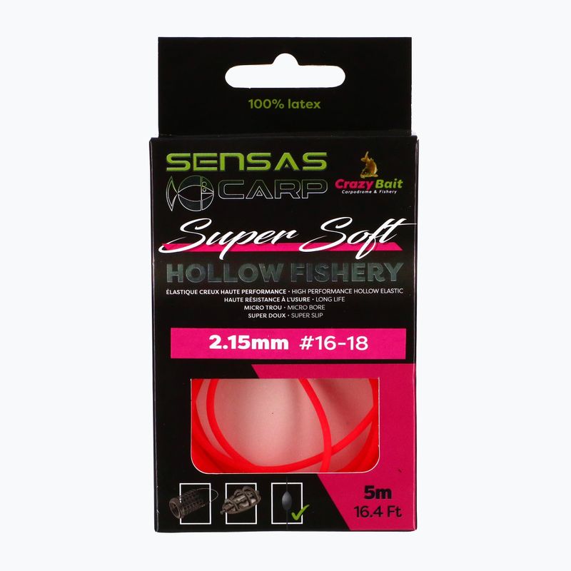 Sensas Hollow Fishery Super Soft tlumič nárazů na tyči červený 54504