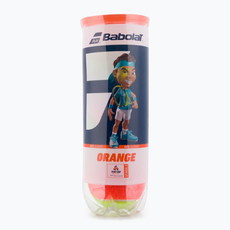 Sada tenisových míčků-3ks. BABOLAT Orange 3 oranžovo-žlutá 501035 2
