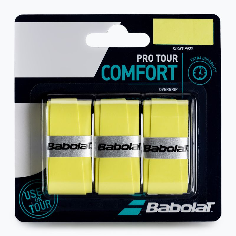 BABOLAT Pro Tour X3 Tenisová omotávka na raketu žlutá 653037