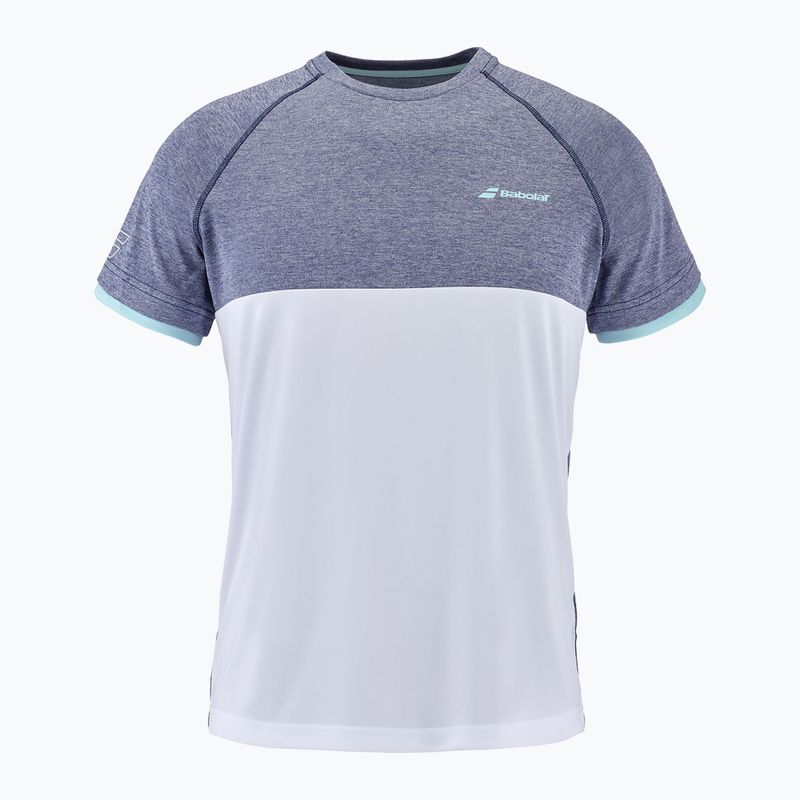 Babolat pánské tenisové tričko Play Crew Neck bílo-modré 3MTE011