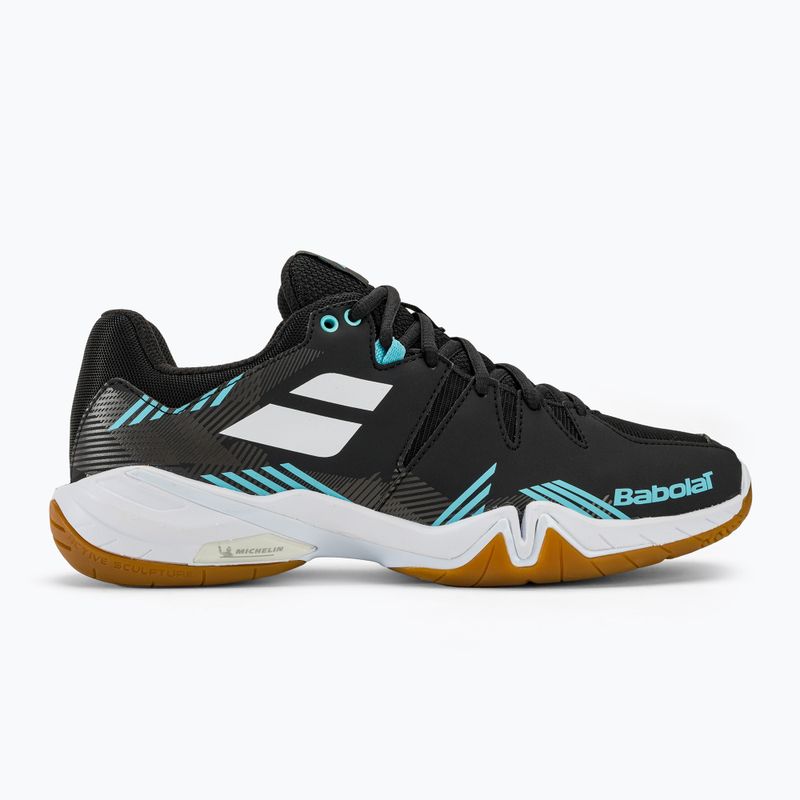 Pánské boty na badminton Babolat Shadow Spirit black/light blue 2