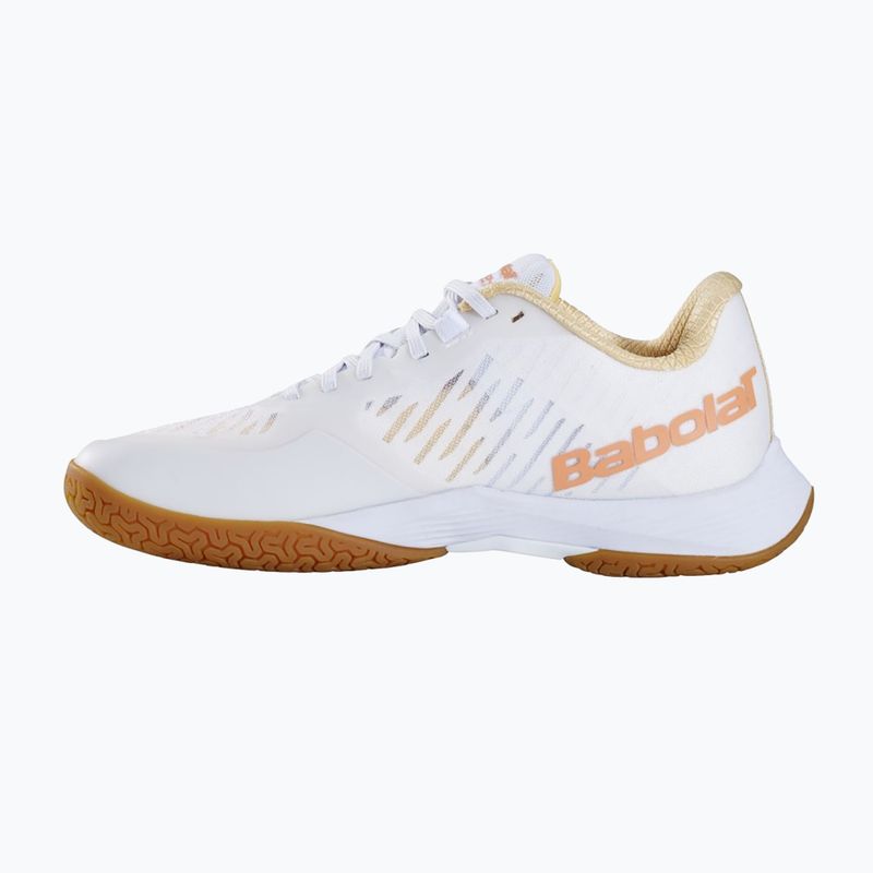 Dámské boty na badminton Babolat Shadow Tour 5 W white/ yellow 10