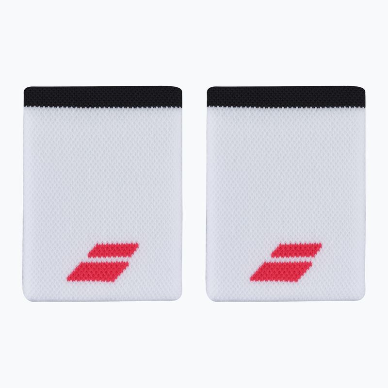 Potítka  Babolat Logo Jumbo Wristband 2 ks white/strike red