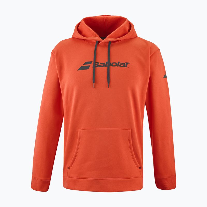 Pánská tenisová mikina Babolat Exercise Hood Sweat fiesta red