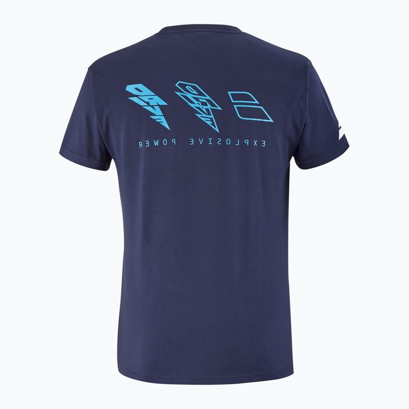 Pánské tričko  Babolat Drive Cotton drive heritage blue 2