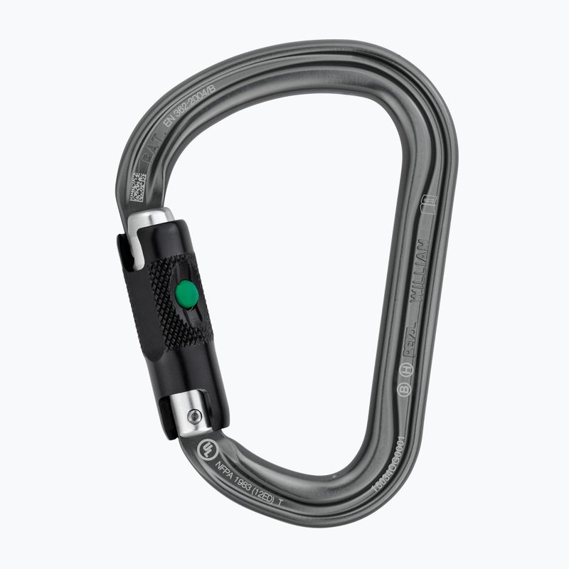 Horolezecká karabina Petzl William Ball-Lock grafitová