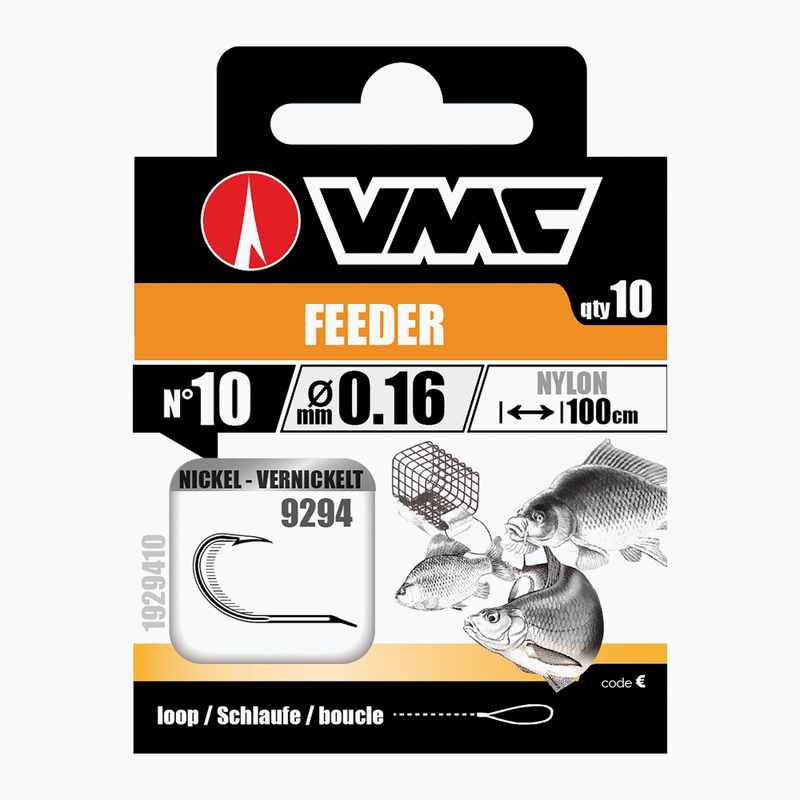 VMC Feeder NI methode smyčka návazce bez háčku + vlasec 10 ks čirý 1929410