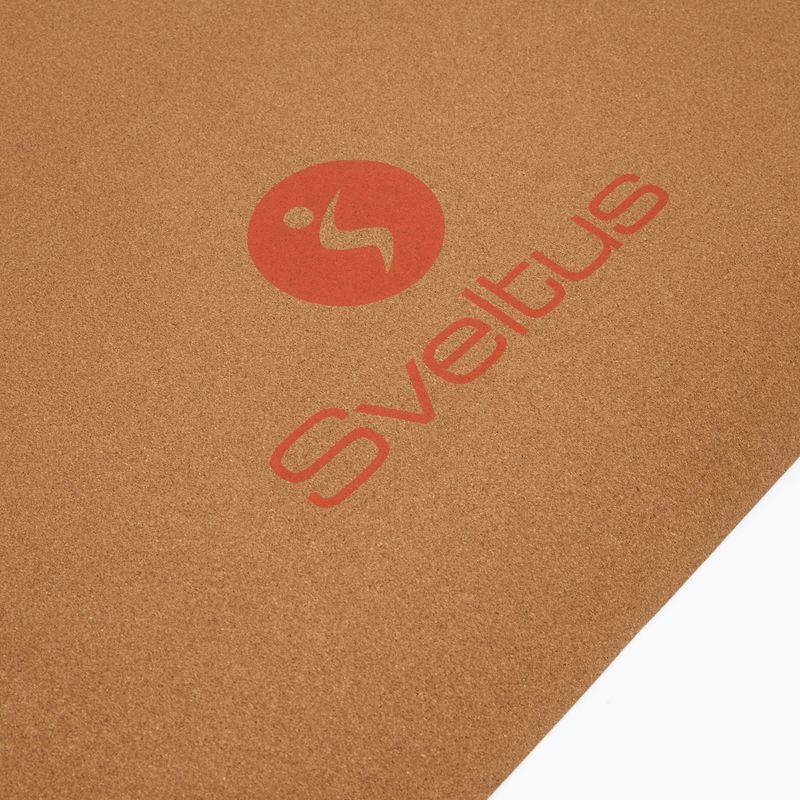 Podložka na cvičení Sveltus Cork Yoga natural/ lila 3