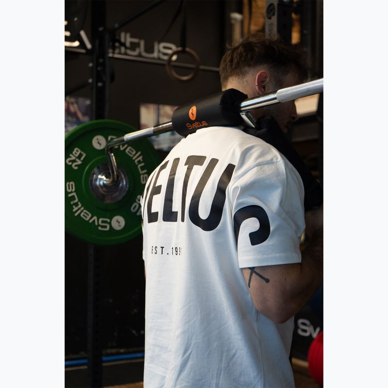 Olympijská osa na dřepy + 2 svorky Sveltus Safety Squat Bar chrome/black 4