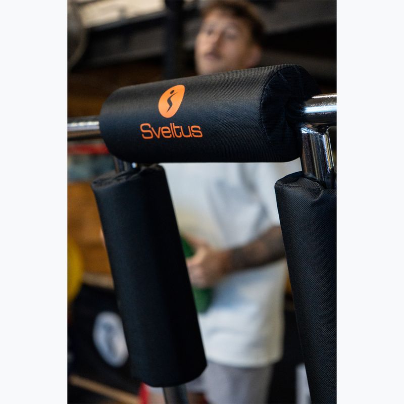 Olympijská osa na dřepy + 2 svorky Sveltus Safety Squat Bar chrome/black 6