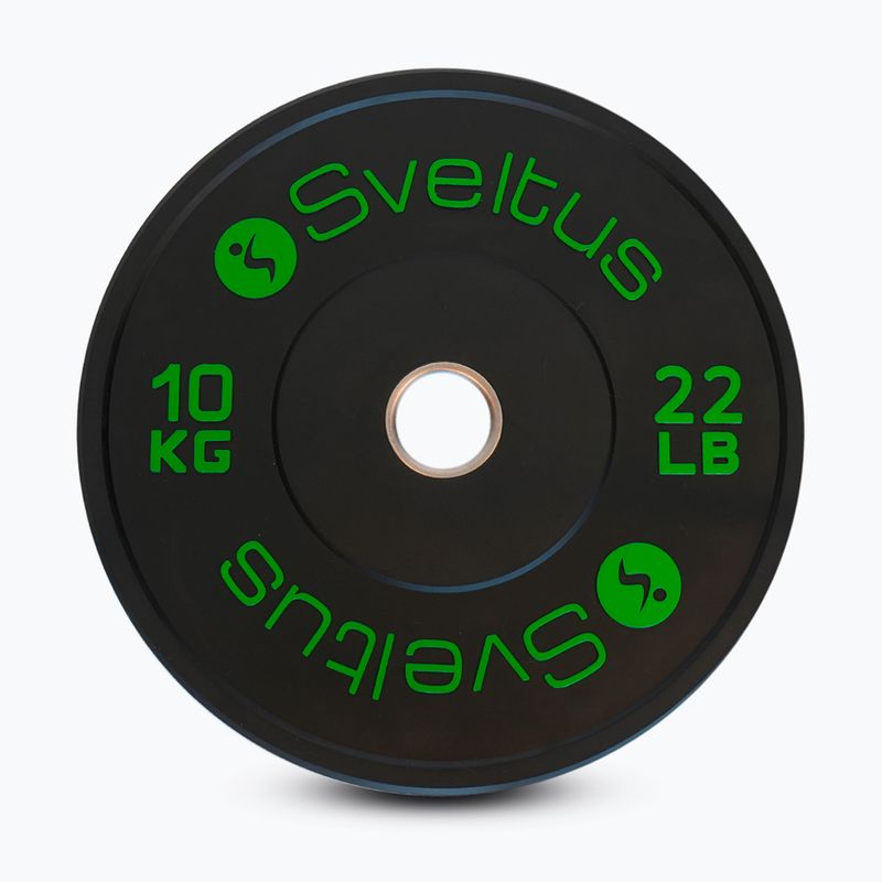 Olympijský bumper kotouč Sveltus Training Olympic Disc 10 kg black