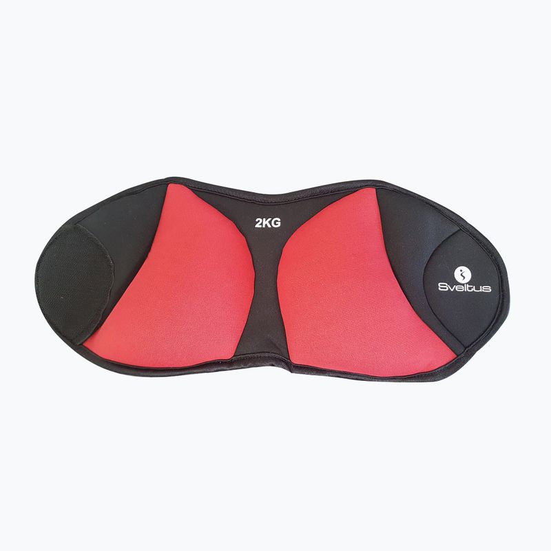Zátěž na kotníky Sveltus 2 kg 2 ks červená/černá 2