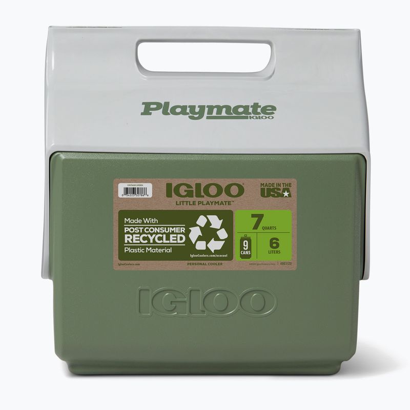 Igloo Ecocool Little Playmate Elite 6 l vintage zelená/eco šedá cestovní lednice 2