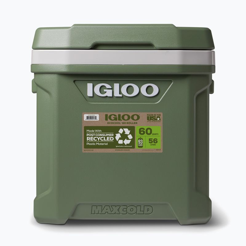 Turistická chladnička Igloo Ecocool Latitude 60 Qt Roller 56 l vintage green 2