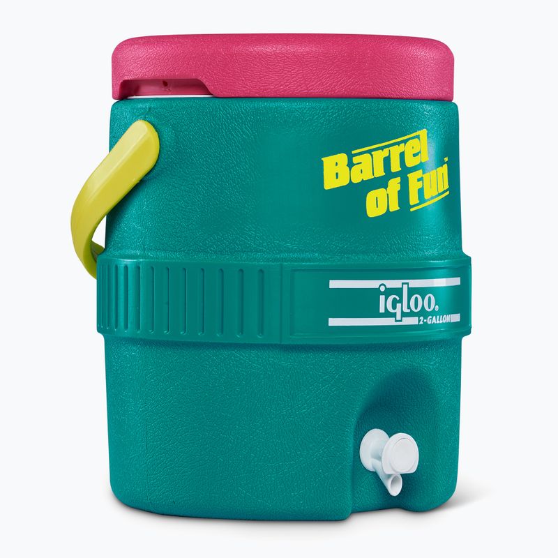 Nádrž na vodu Igloo Retro Barrel Of Fun 2 Gallon 7,6 l dark jade/bold magenta/livewire yellow 2
