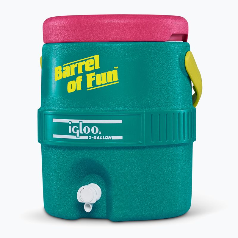 Nádrž na vodu Igloo Retro Barrel Of Fun 2 Gallon 7,6 l dark jade/bold magenta/livewire yellow 3