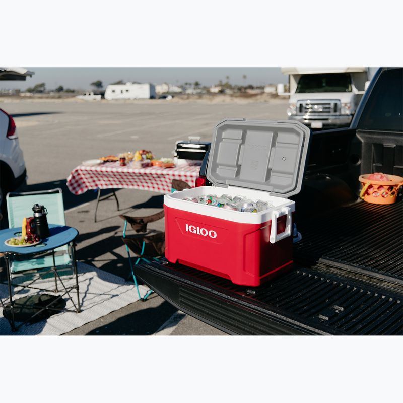 Igloo Latitude 52 průmyslová červená/bílá/meteoritová cestovní chladnička 9