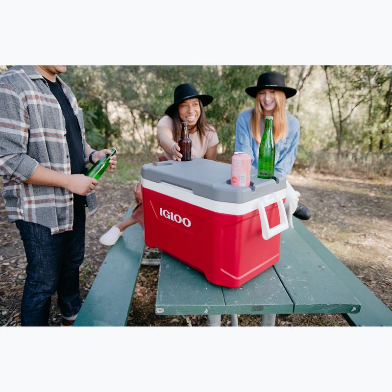 Igloo Latitude 52 průmyslová červená/bílá/meteoritová cestovní chladnička 10