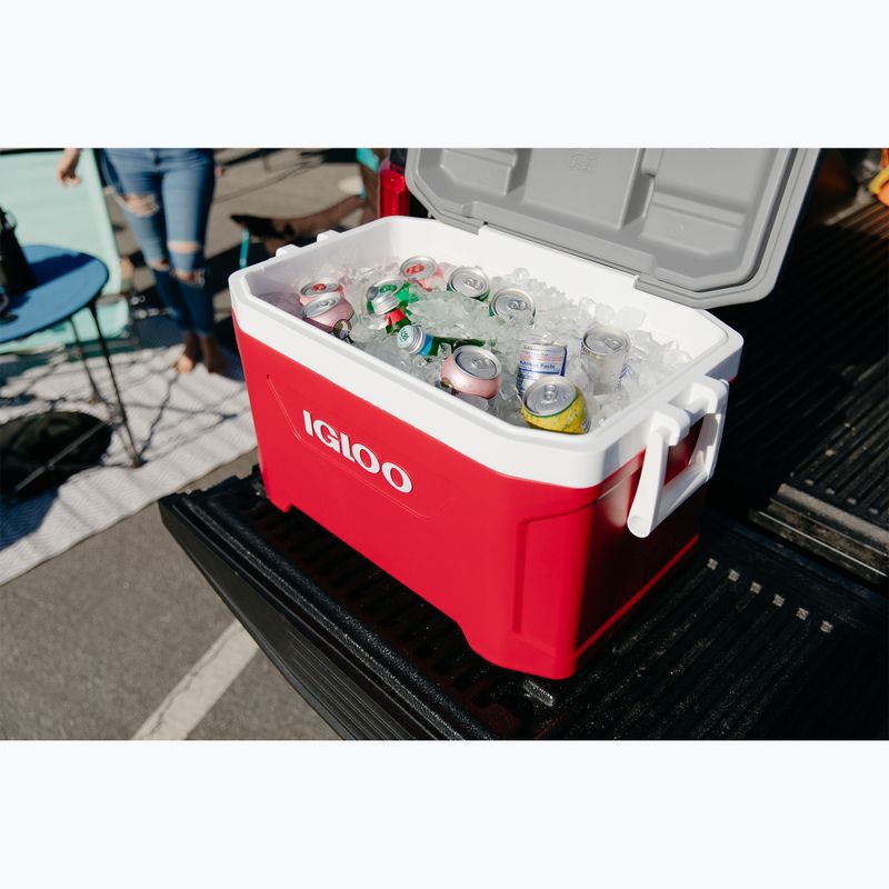 Igloo Latitude 52 průmyslová červená/bílá/meteoritová cestovní chladnička 11