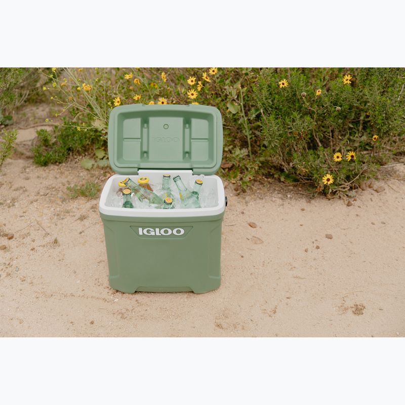 Igloo Ecocool Latitude 30 eco šedá/vintage zelená/černá cestovní chladnička 8