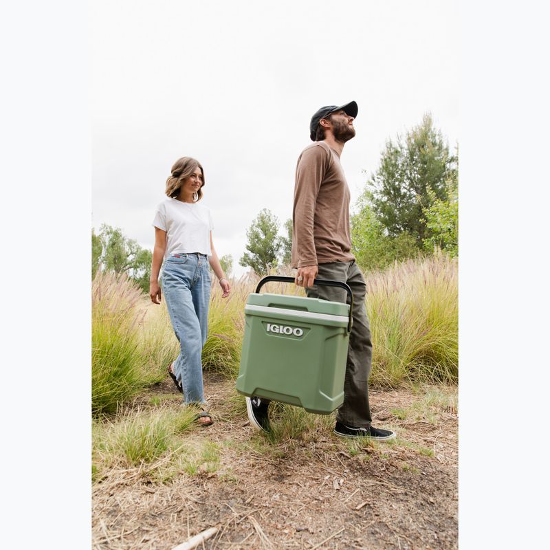 Igloo Ecocool Latitude 30 eco šedá/vintage zelená/černá cestovní chladnička 9