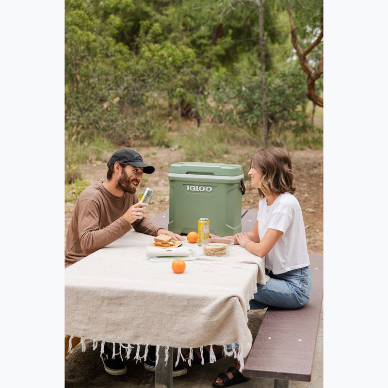 Igloo Ecocool Latitude 30 eco šedá/vintage zelená/černá cestovní chladnička 11