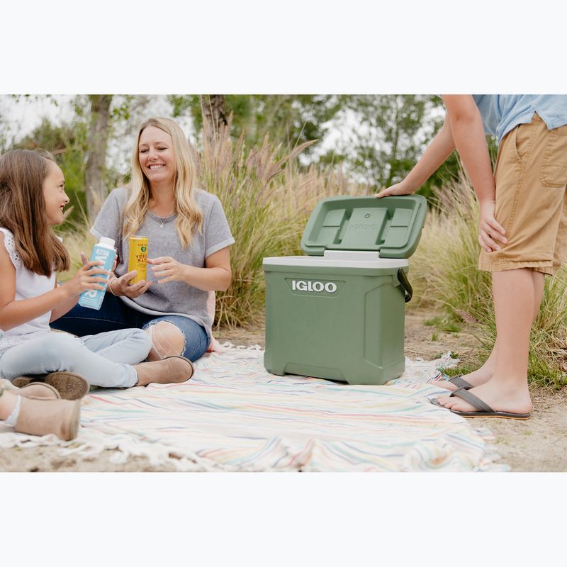 Igloo Ecocool Latitude 30 eco šedá/vintage zelená/černá cestovní chladnička 12
